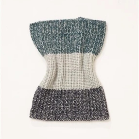 Blue, Teal, Ivory Tri-Colored Snood OS NWT - Picture 2 of 5